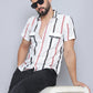 Striped Semi Sheer Casual Shirt For Men