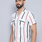 Striped Semi Sheer Casual Shirt For Men