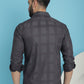 Charcoal Grey Checked Casual Shirt