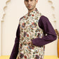 Silk Blend Ethnic Wear Nehru Jacket ( WaistCoat 3001Cream )