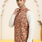 Silk Blend Ethnic Wear Nehru Jacket ( WaistCoat 3001Mustard )