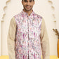 Silk Blend Ethnic Wear Nehru Jacket ( WaistCoat 3001Purple )