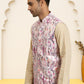 Silk Blend Ethnic Wear Nehru Jacket ( WaistCoat 3001Purple )