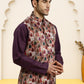 Silk Blend Ethnic Wear Nehru Jacket ( WaistCoat 3002Purple )