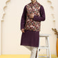 Silk Blend Ethnic Wear Nehru Jacket ( WaistCoat 3002Purple )