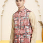 Silk Blend Ethnic Wear Nehru Jacket ( WaistCoat 3002Red )