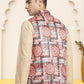 Silk Blend Ethnic Wear Nehru Jacket ( WaistCoat 3002Red )