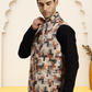 Silk Blend Ethnic Wear Nehru Jacket ( WaistCoat 3003Beige )