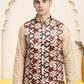 Silk Blend Ethnic Wear Nehru Jacket ( WaistCoat 3003Cream )