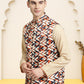 Silk Blend Ethnic Wear Nehru Jacket ( WaistCoat 3003Cream )