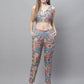 Women's Digital Printed Crop Top and Jacket Set ( JNCS 3007 Multi )