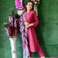 Jompers Women Maroon & Grey Solid Kurta with Trousers & Dupatta ( JOKS D17Grey 1362 Maroon )