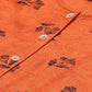 Jompers Women Orange & Black Floral Printed A-Line Kurta ( JOK 1357 Orange )