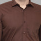 Jainish Men's Cotton Solid Coffee Formal Shirt's ( SF 361Coffee )