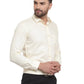 Jainish Men's Cotton Solid Cream Formal Shirt's ( SF 361Cream )