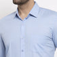 Jainish Men's Cotton Solid Firozi Blue Formal Shirt's ( SF 361Firozi )