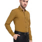 Jainish Men's Cotton Solid Mustard Formal Shirt's ( SF 361Mustard )