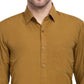 Jainish Men's Cotton Solid Mustard Formal Shirt's ( SF 361Mustard )