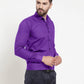 Jainish Men's Cotton Solid Purple Formal Shirt's ( SF 361Purple )