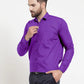 Jainish Men's Cotton Solid Purple Formal Shirt's ( SF 361Purple )