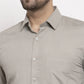 Jainish Men's Cotton Solid Steel Grey Formal Shirt's ( SF 361Steel-Grey )