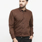 Jainish Coffee Formal Shirt with black detailing ( SF 411Coffee )
