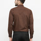 Jainish Coffee Formal Shirt with black detailing ( SF 411Coffee )