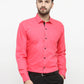 Jainish Coral Red Formal Shirt with black detailing ( SF 411Coral )