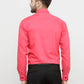 Jainish Coral Red Formal Shirt with black detailing ( SF 411Coral )