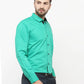 Jainish Green Formal Shirt with black detailing ( SF 411Green )