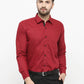 Jainish Maroon Formal Shirt with black detailing ( SF 411Red )