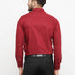 Jainish Maroon Formal Shirt with black detailing ( SF 411Red )