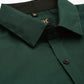 Jainish Olive Green Formal Shirt with black detailing ( SF 411Olive )