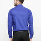 Jainish Royal Blue Formal Shirt with black detailing ( SF 411Royal-Blue )