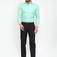 Jainish Green Formal Shirt with white detailing ( SF 419Green )