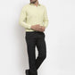 Jainish Lime Green Formal Shirt with white detailing ( SF 419Lime-Green )