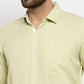 Jainish Lime Green Formal Shirt with white detailing ( SF 419Lime-Green )