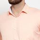 Jainish Orange Formal Shirt with white detailing ( SF 419Orange )