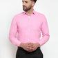 Jainish Pink Formal Shirt with white detailing ( SF 419Pink )