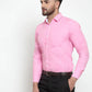 Jainish Pink Formal Shirt with white detailing ( SF 419Pink )