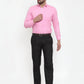 Jainish Pink Formal Shirt with white detailing ( SF 419Pink )