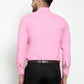 Jainish Pink Formal Shirt with white detailing ( SF 419Pink )