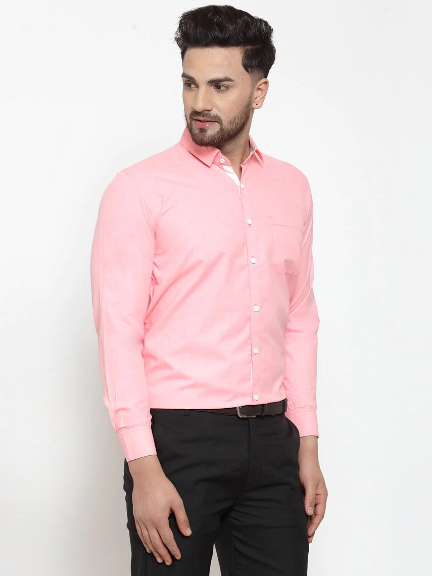 Jainish Red Formal Shirt with white detailing ( SF 419Red )