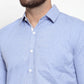 Jainish Sky Blue Formal Shirt with white detailing ( SF 419Sky )