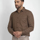 Jainish Coffee Brown Printed Formal Shirt ( JSF 426Coffee )