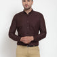 Jainish Brown Men's Cotton Solid Button Down Formal Shirts ( SF 713Coffee )