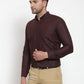 Jainish Brown Men's Cotton Solid Button Down Formal Shirts ( SF 713Coffee )