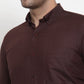 Jainish Brown Men's Cotton Solid Button Down Formal Shirts ( SF 713Coffee )