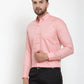 Jainish Red Men's Cotton Solid Button Down Formal Shirts ( SF 713Coral )