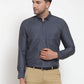 Jainish Grey Men's Cotton Solid Button Down Formal Shirts ( SF 713Grey )